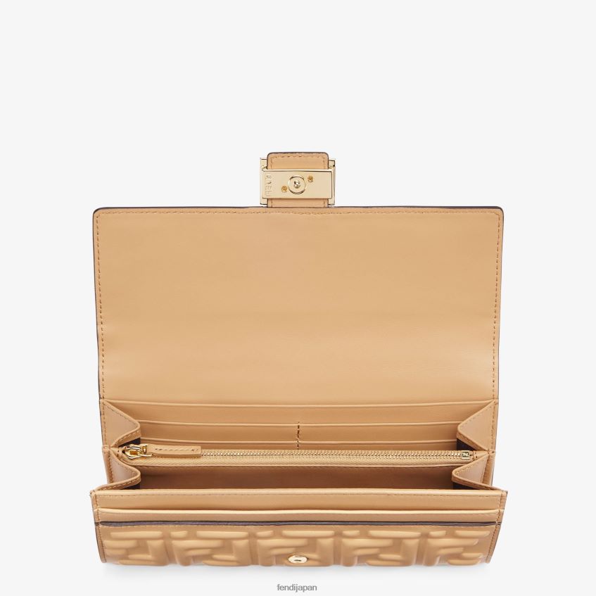 jp Fendi 女性 バゲットコンチネンタルナッパレザーウォレット ベージュ 20L42T1562 アクセサリー