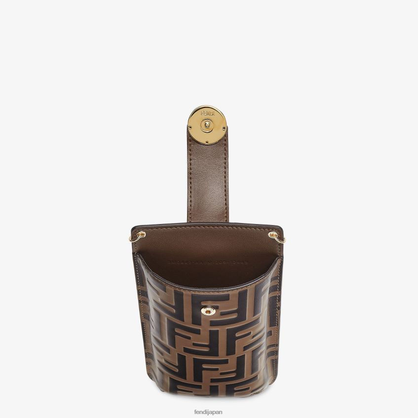 jp Fendi 女性 携帯電話の革ポーチ 茶色 20L42T1564 アクセサリー