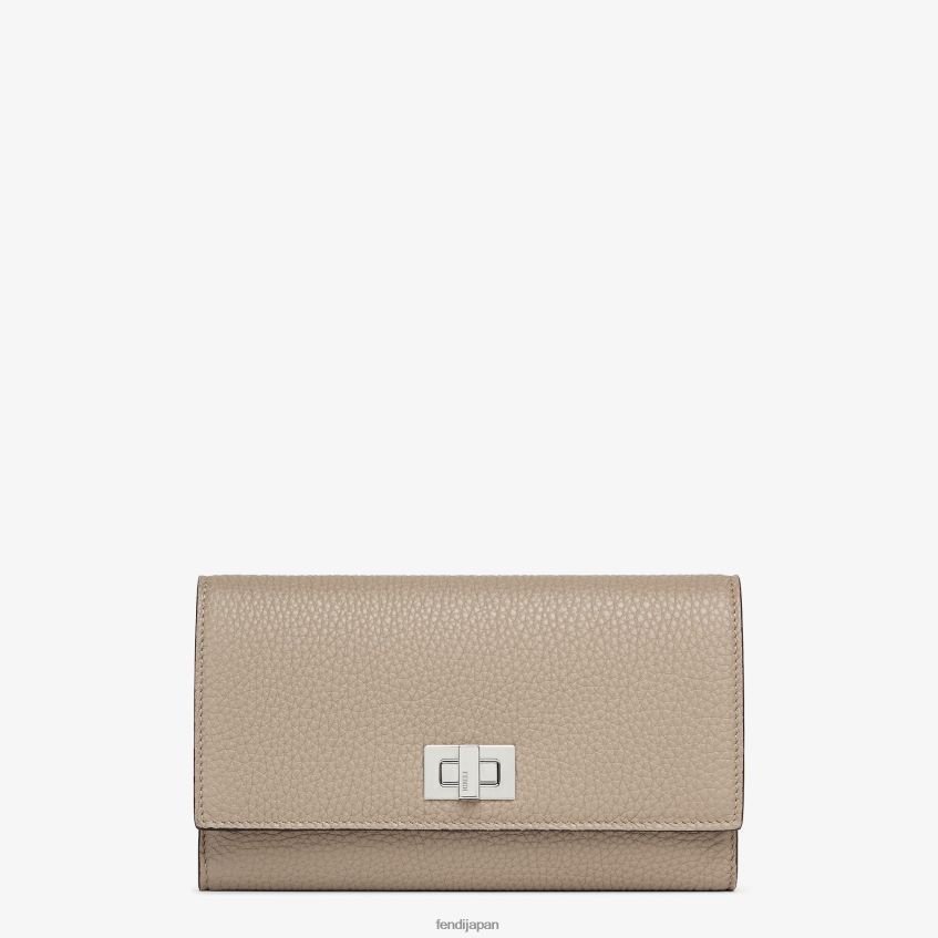 jp Fendi 女性 三つ折り革財布 ベージュ 20L42T1565 アクセサリー