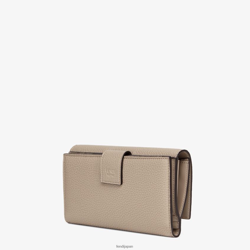 jp Fendi 女性 三つ折り革財布 ベージュ 20L42T1565 アクセサリー