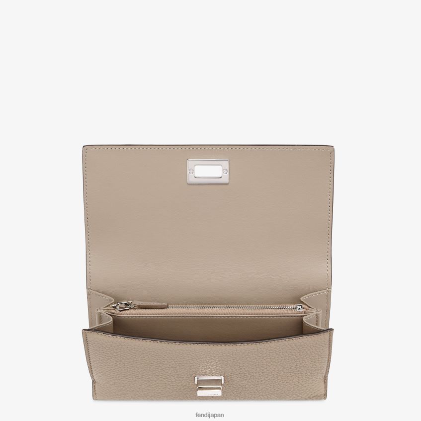 jp Fendi 女性 三つ折り革財布 ベージュ 20L42T1565 アクセサリー