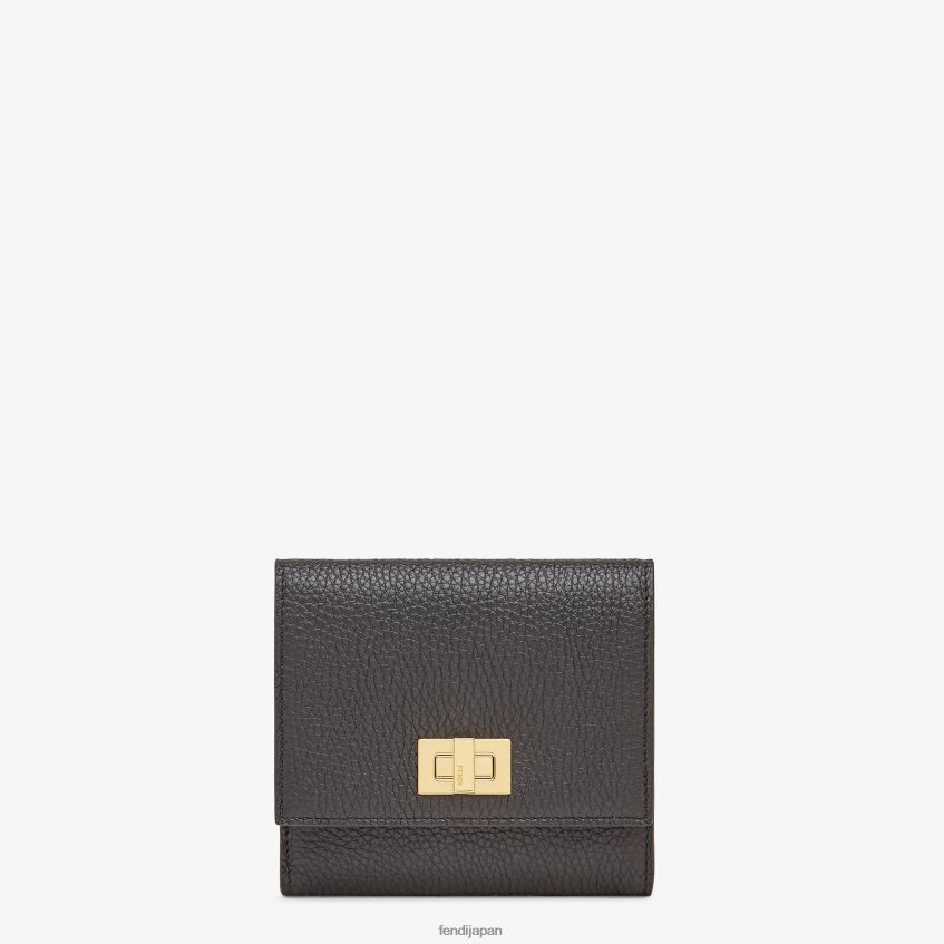 jp Fendi 女性 ピーカブーレザーウォレット 黒 20L42T1566 アクセサリー
