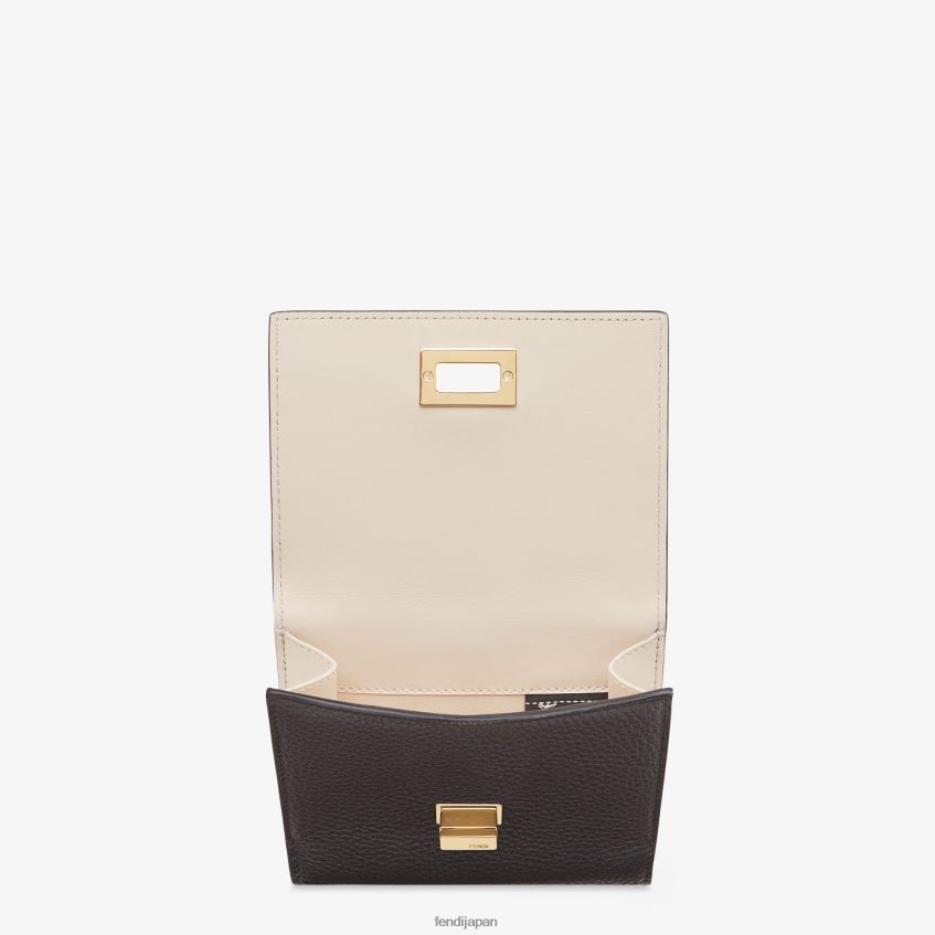 jp Fendi 女性 ピーカブーレザーウォレット 黒 20L42T1566 アクセサリー
