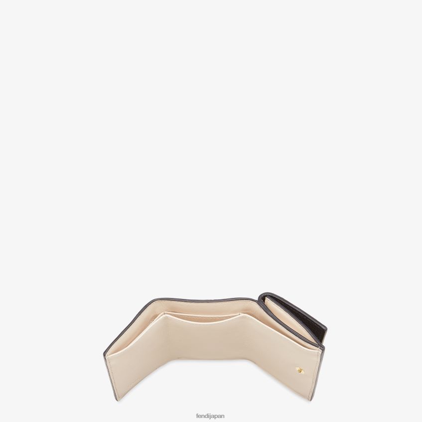 jp Fendi 女性 ピーカブー マイクロ三つ折りレザーウォレット 黒 20L42T1568 アクセサリー