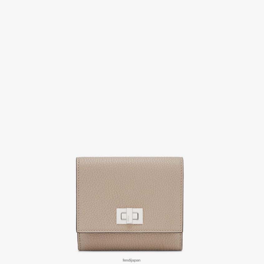 jp Fendi 女性 ピーカブーレザーウォレット ベージュ 20L42T1569 アクセサリー