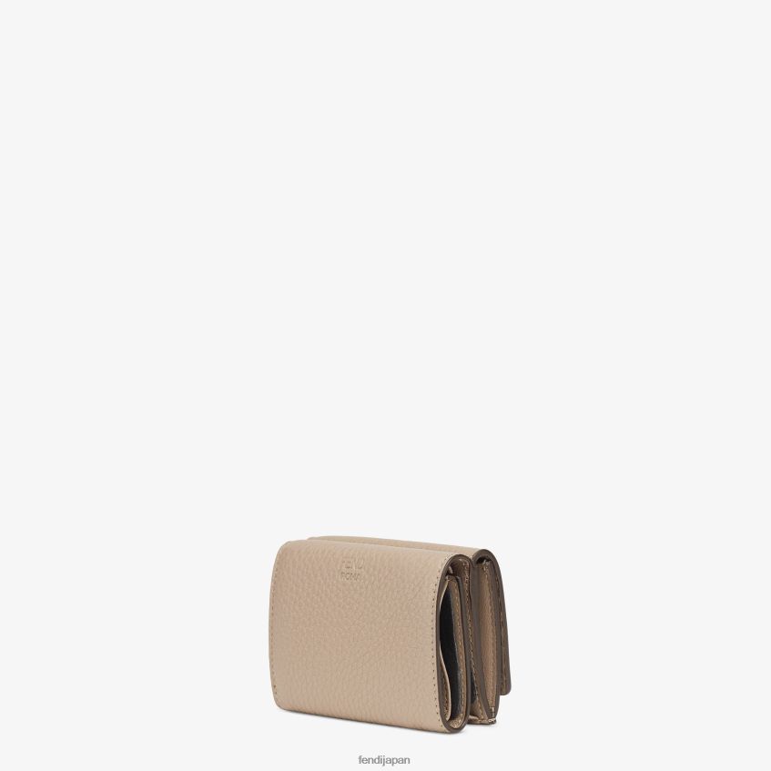 jp Fendi 女性 ピーカブー マイクロ三つ折りレザーウォレット ベージュ 20L42T1571 アクセサリー