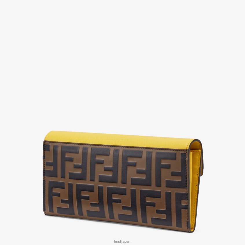 jp Fendi 女性 コンチネンタルレザーウォレット 茶色 20L42T1584 アクセサリー