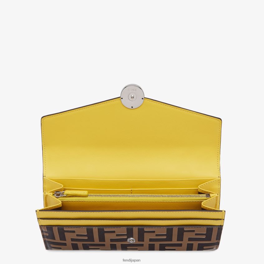 jp Fendi 女性 コンチネンタルレザーウォレット 茶色 20L42T1584 アクセサリー