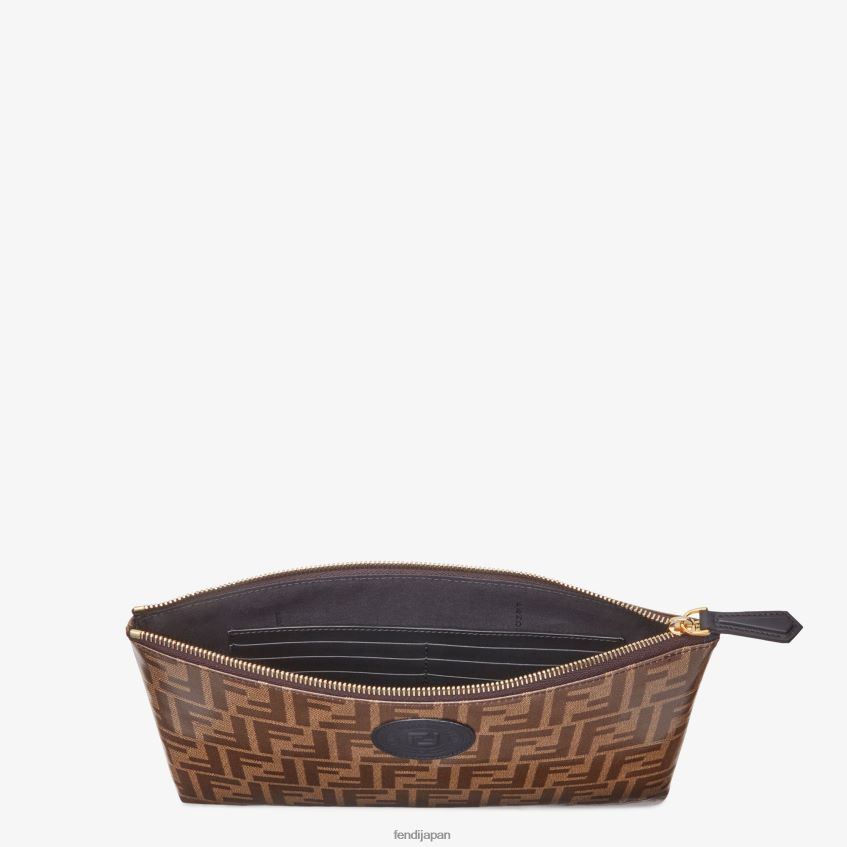 jp Fendi 女性 布製ポーチ 茶色 20L42T1589 アクセサリー