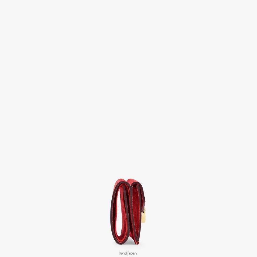 jp Fendi 女性 マイクロ三つ折りレザーウォレット 赤 20L42T1596 アクセサリー