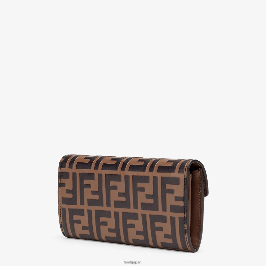 jp Fendi 女性 コンチネンタルレザーウォレット 黒 20L42T1600 アクセサリー