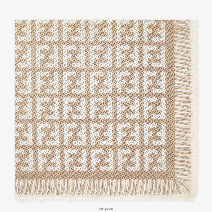 jp Fendi 女性 モーダルとシルクのショール ベージュ 20L42T173 アクセサリー
