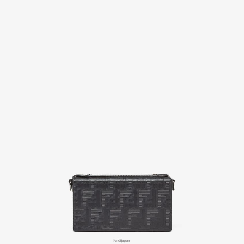 jp Fendi 男性 ソフトトランクバゲットレザーバッグ 黒 20L42T1801 アクセサリー