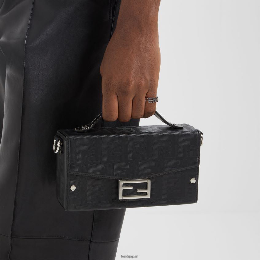 jp Fendi 男性 ソフトトランクバゲットレザーバッグ 黒 20L42T1801 アクセサリー