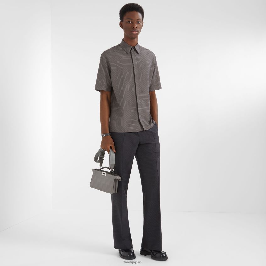 jp Fendi 男性 鳩革バッグ グレー 20L42T1809 アクセサリー