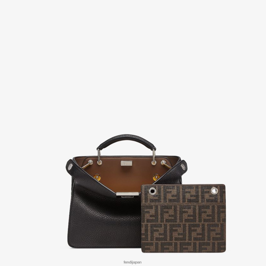 jp Fendi 男性 ピーカブー イセウ ミニ レザーバッグ 黒 20L42T1812 アクセサリー