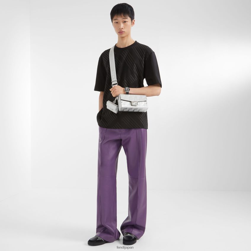 jp Fendi 男性 ラミネートレザーバッグ 銀 20L42T1815 アクセサリー