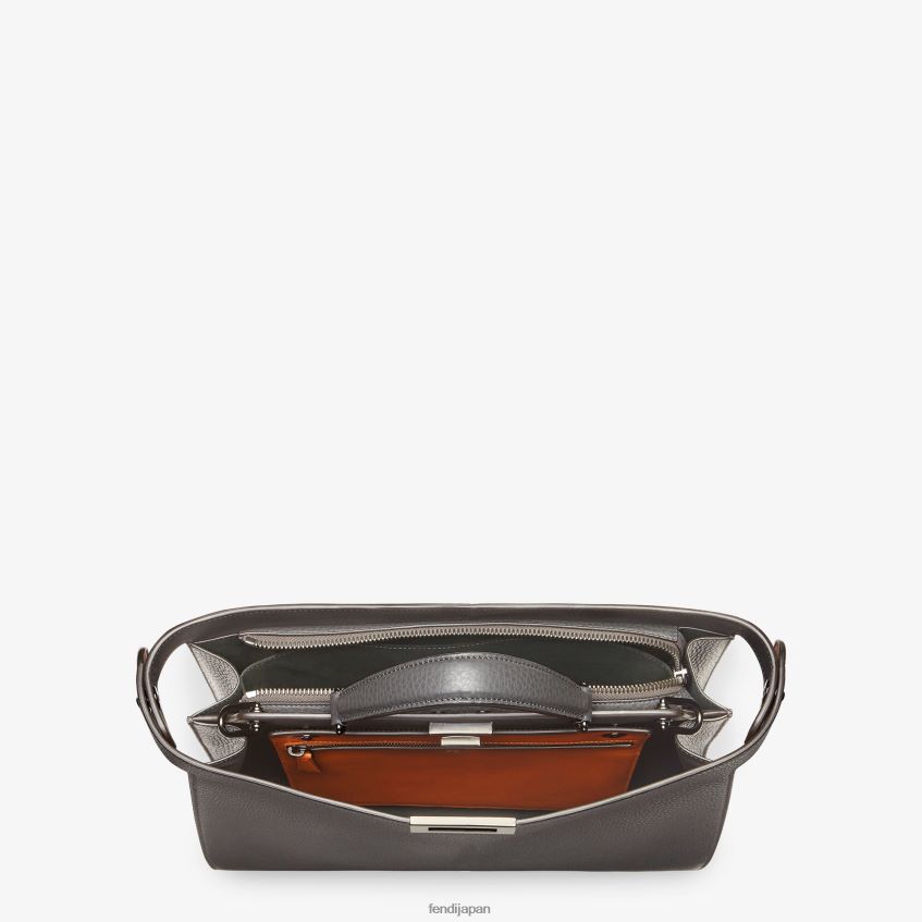 jp Fendi 男性 ピーカブー イセウ ミディアム レザーバッグ グレー 20L42T1816 アクセサリー