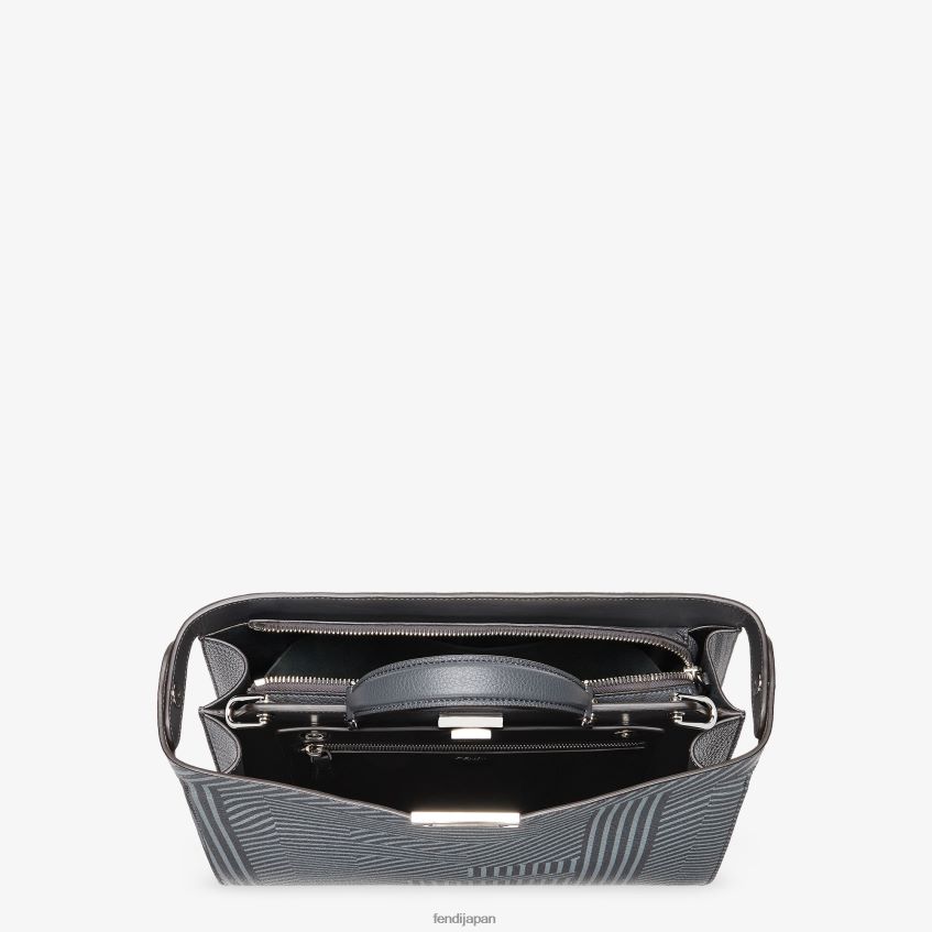 jp Fendi 男性 ツートーンプリントレザーバッグ グレー 20L42T1819 アクセサリー