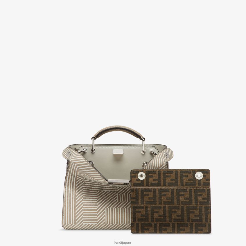 jp Fendi 男性 ツートーンプリントレザーバッグ ベージュ 20L42T1820 アクセサリー
