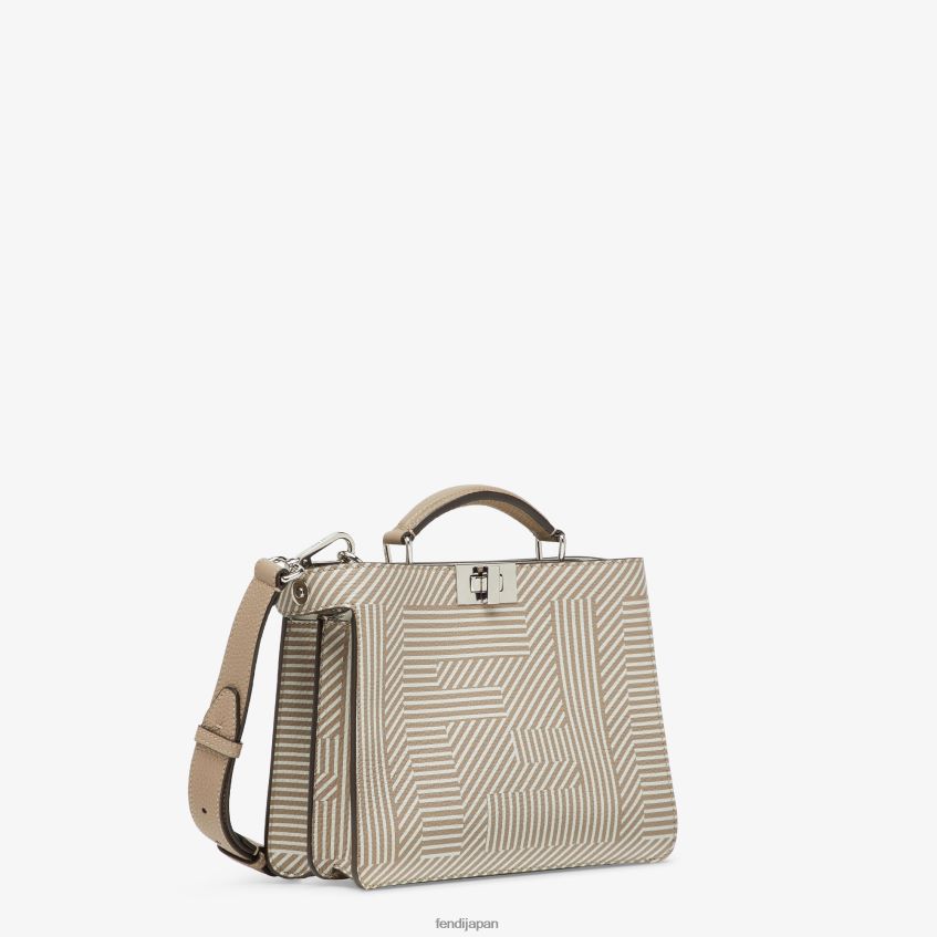 jp Fendi 男性 ツートーンプリントレザーバッグ ベージュ 20L42T1820 アクセサリー