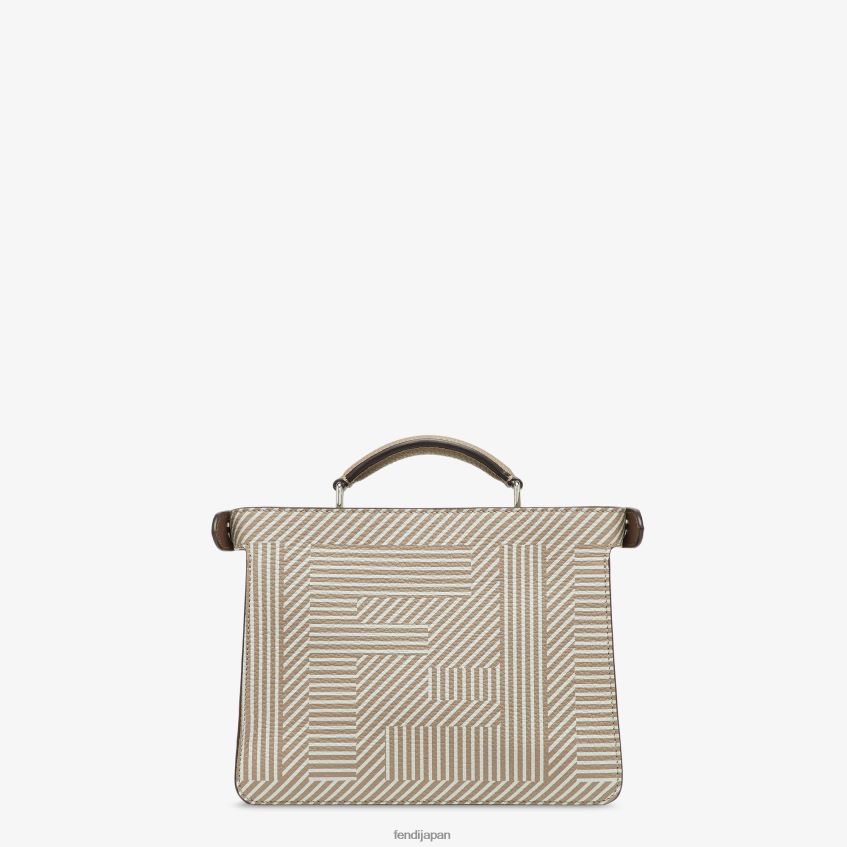 jp Fendi 男性 ツートーンプリントレザーバッグ ベージュ 20L42T1820 アクセサリー