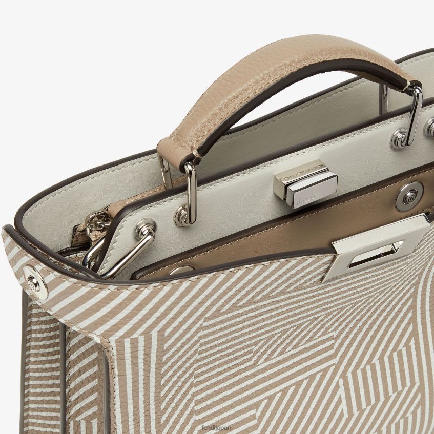 jp Fendi 男性 ツートーンプリントレザーバッグ ベージュ 20L42T1820 アクセサリー