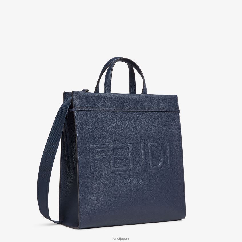 jp Fendi 男性 ミディアムゴートゥショッパーレザーバッグ 青 20L42T1821 アクセサリー
