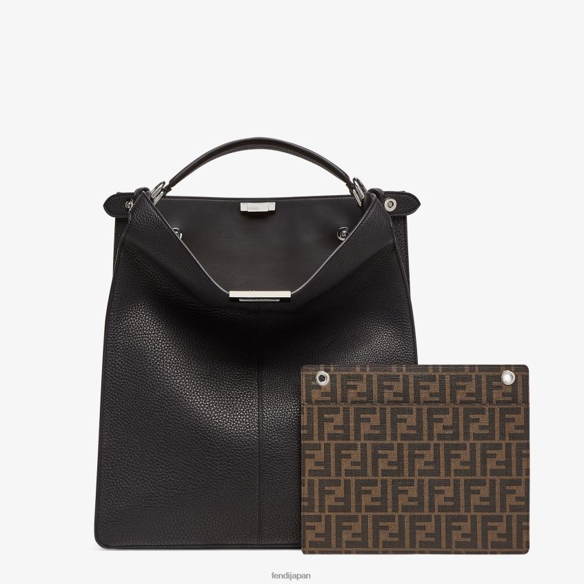 jp Fendi 男性 ピーカブー イセウ トート レザーバッグ 黒 20L42T1822 アクセサリー