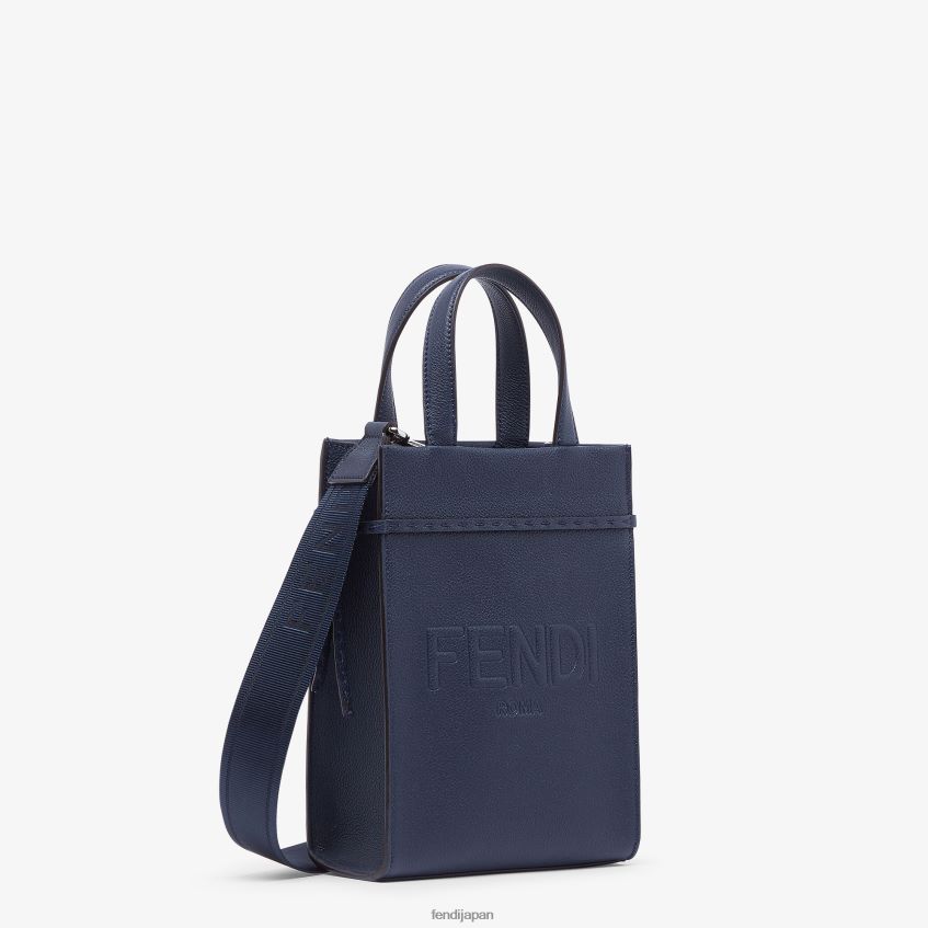 jp Fendi 男性 ミニゴートゥショッパーレザーバッグ 青 20L42T1826 アクセサリー