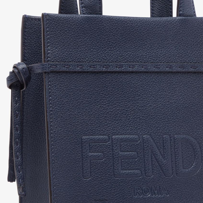 jp Fendi 男性 ミニゴートゥショッパーレザーバッグ 青 20L42T1826 アクセサリー