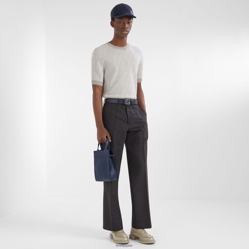 jp Fendi 男性 ミニゴートゥショッパーレザーバッグ 青 20L42T1826 アクセサリー