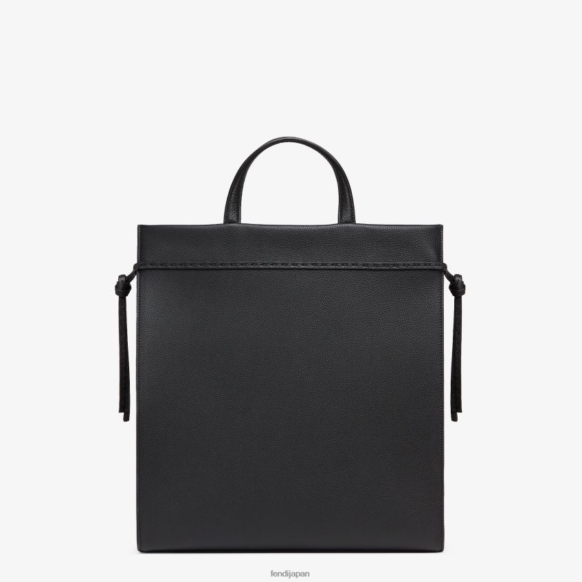jp Fendi 男性 ミディアムゴートゥショッパーレザーバッグ 黒 20L42T1850 アクセサリー