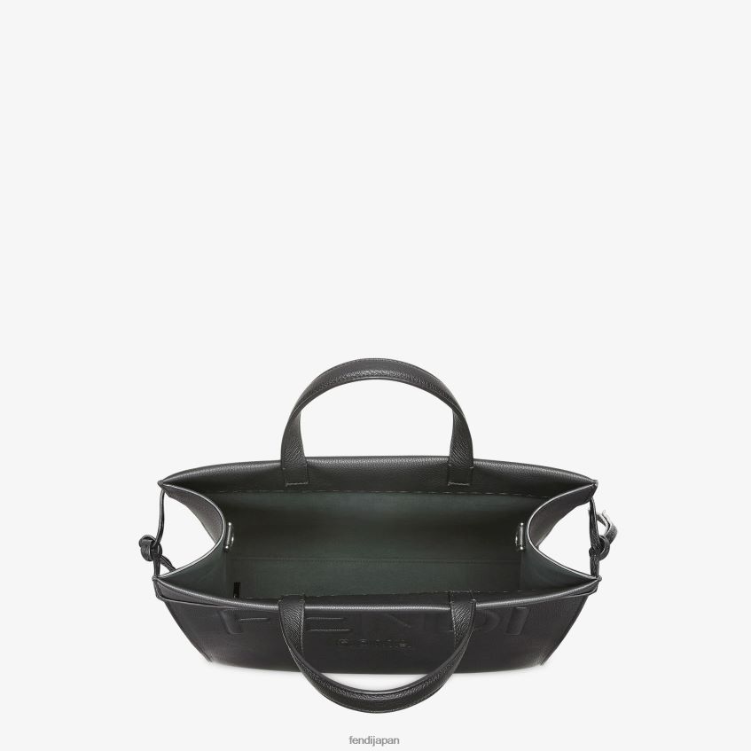 jp Fendi 男性 ミディアムゴートゥショッパーレザーバッグ 黒 20L42T1850 アクセサリー