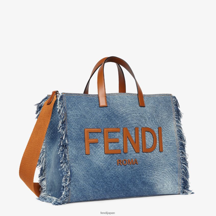 jp Fendi 男性 フリンジ付きデニムバッグ 青 20L42T1868 アクセサリー