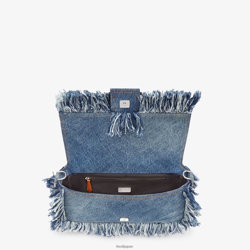 jp Fendi 男性 フリンジ付きデニムバッグ 青 20L42T1869 アクセサリー