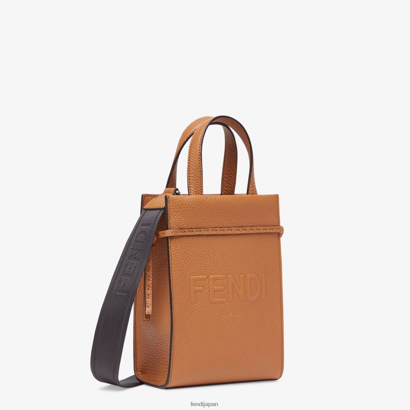 jp Fendi 男性 ミニゴートゥショッパーレザーバッグ 茶色 20L42T1871 アクセサリー