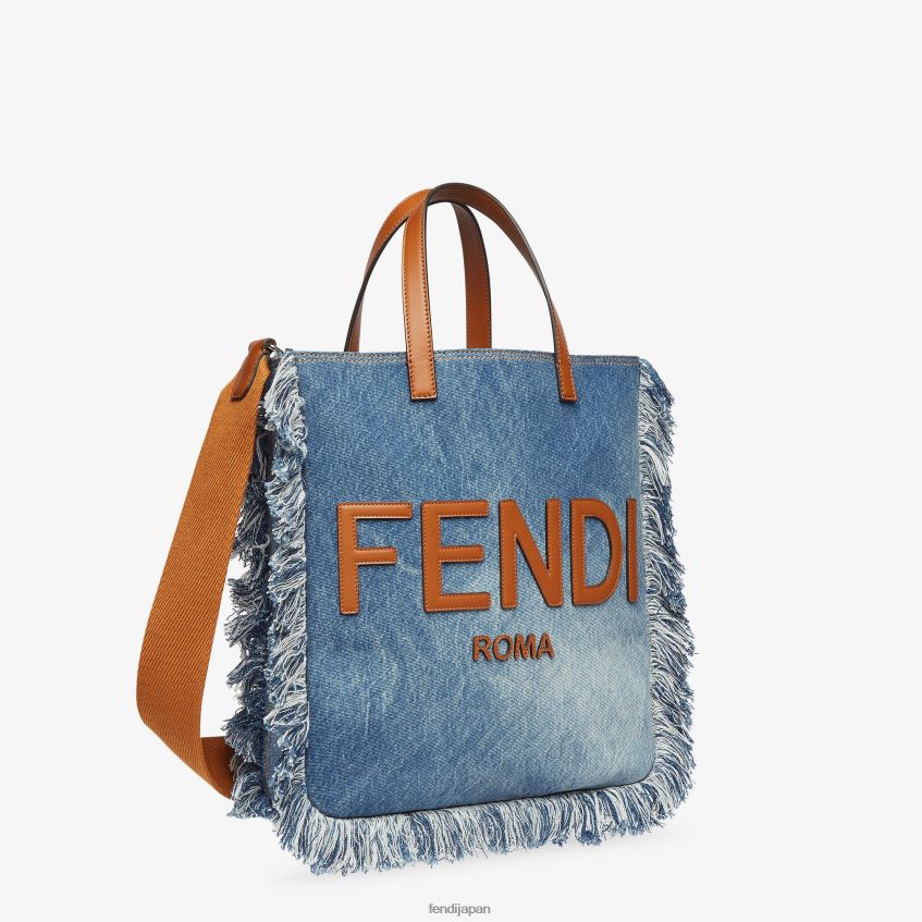 jp Fendi 男性 フリンジ付きデニムバッグ 青 20L42T1873 アクセサリー
