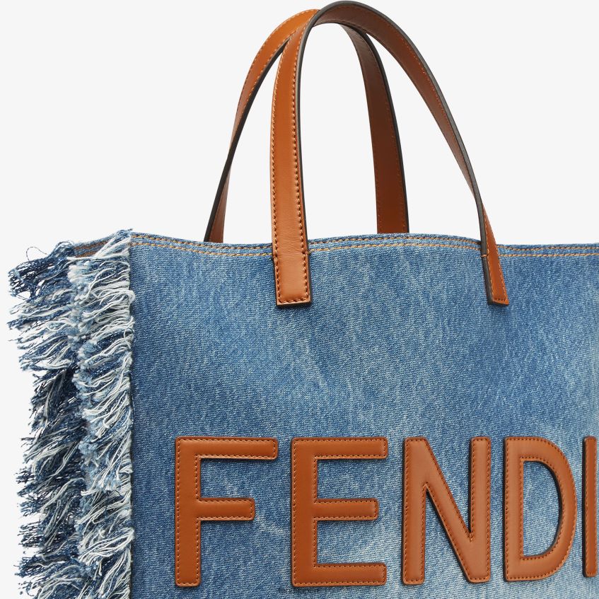 jp Fendi 男性 フリンジ付きデニムバッグ 青 20L42T1873 アクセサリー