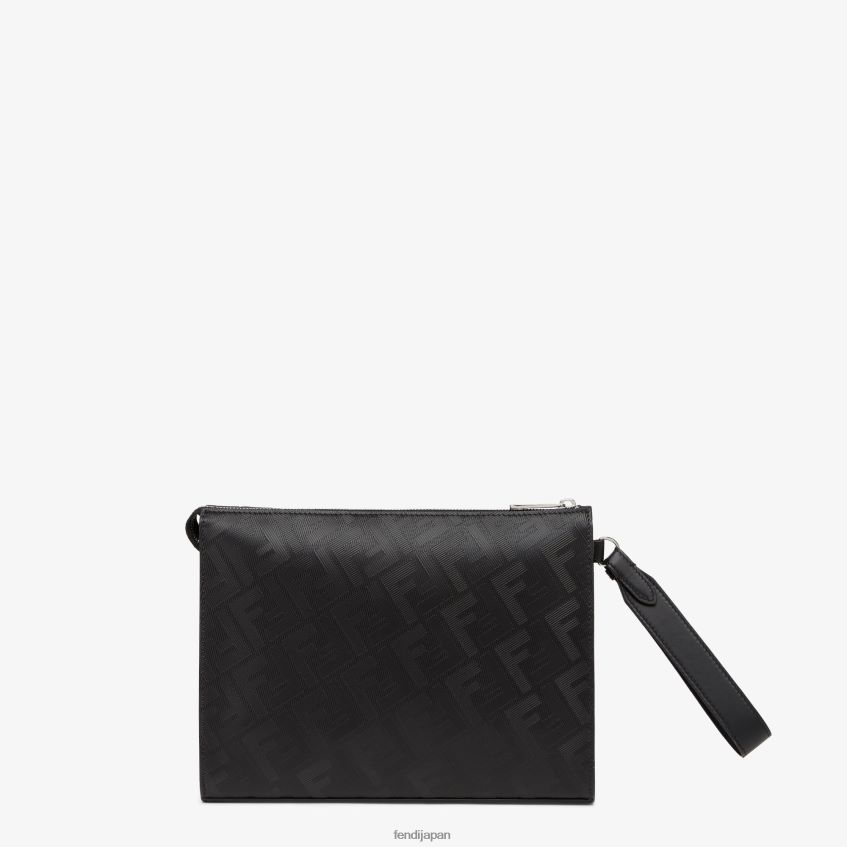 jp Fendi 男性 シャドウ斜めクラッチレザーポーチ 黒 20L42T1896 アクセサリー