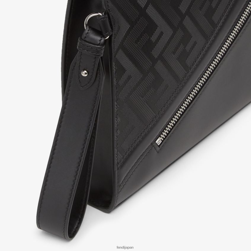 jp Fendi 男性 シャドウ斜めクラッチレザーポーチ 黒 20L42T1896 アクセサリー
