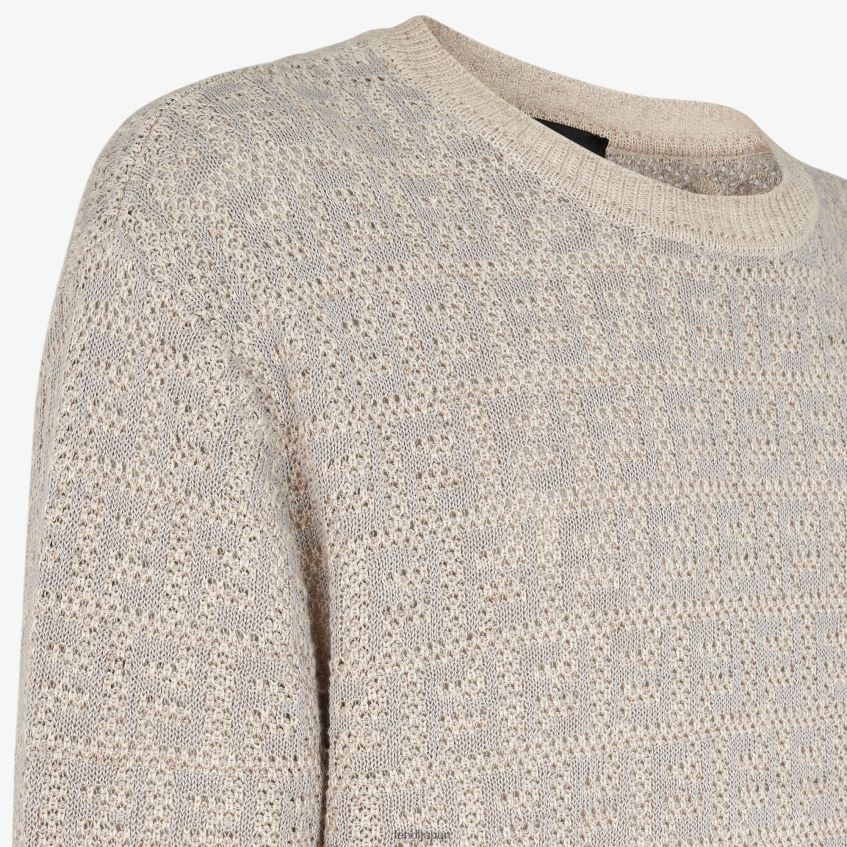 jp Fendi 男性 リネン、コットン、シルクのセーター グレー 20L42T1932 衣服