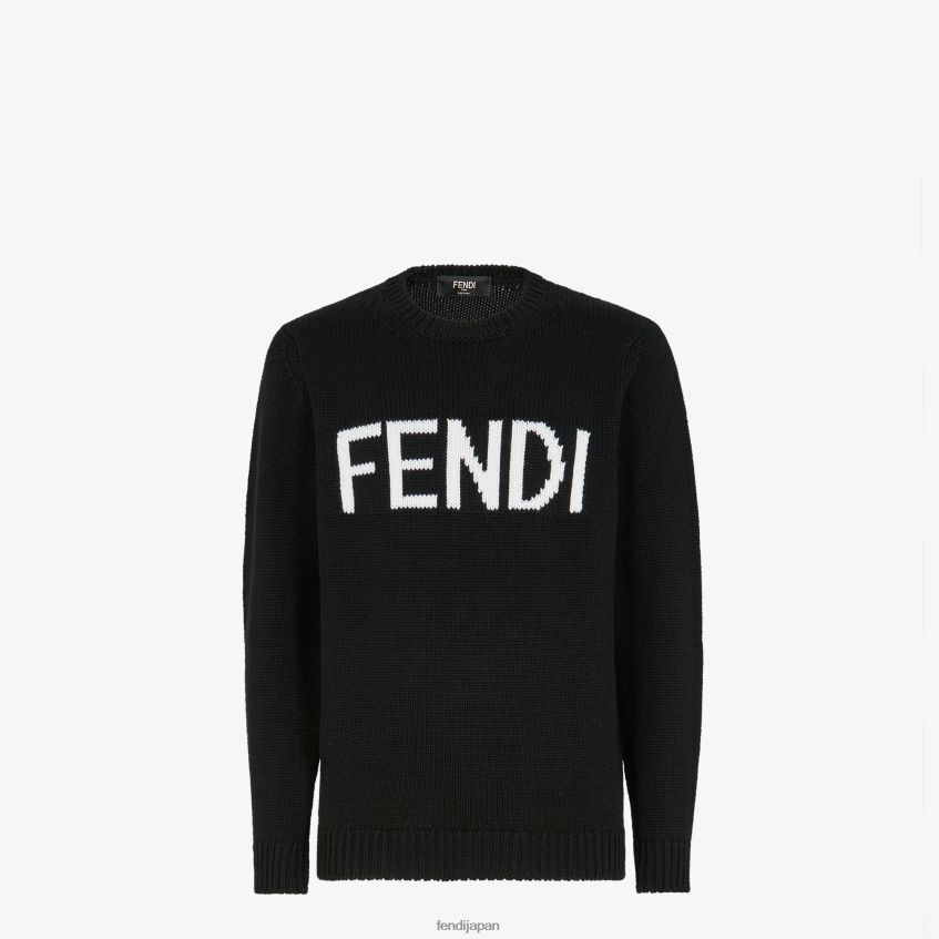 jp Fendi 男性 ウールのセーター 黒 20L42T2152 衣服
