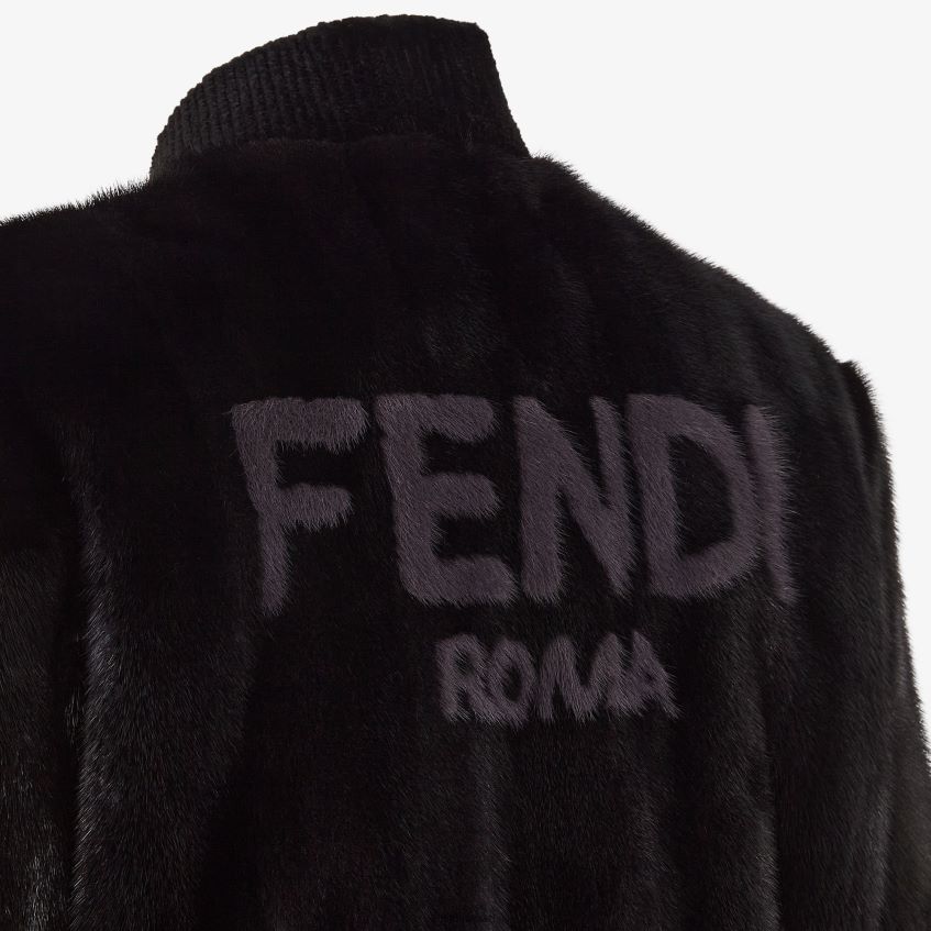 jp Fendi 男性 ミンクジャケット 黒 20L42T2158 衣服