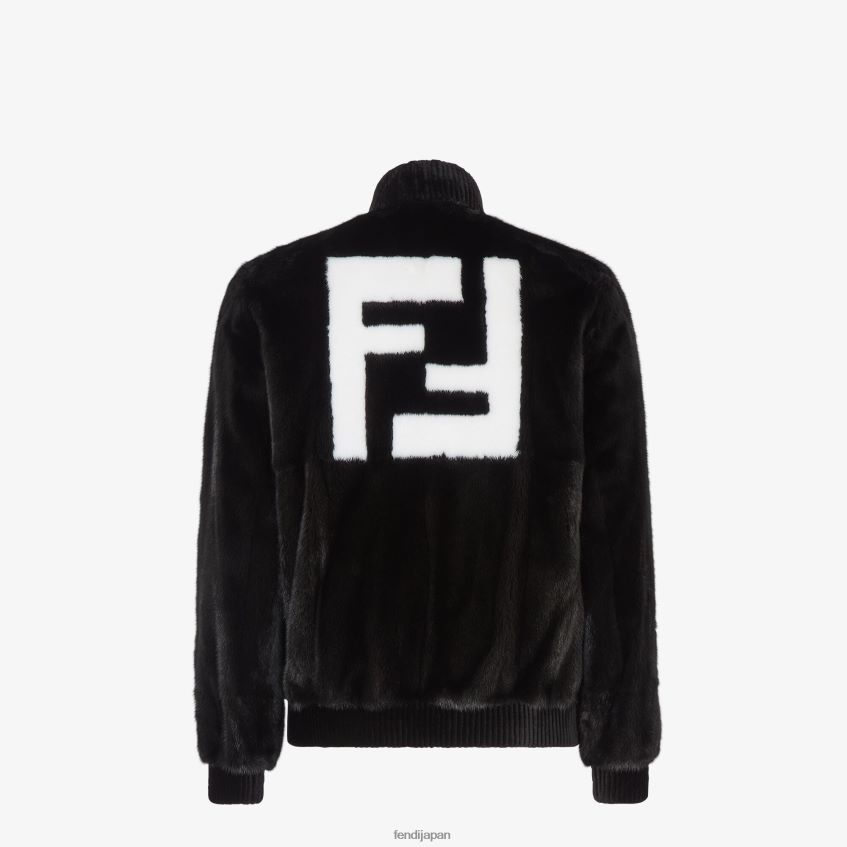 jp Fendi 男性 ミンクボンバー 黒 20L42T2215 衣服