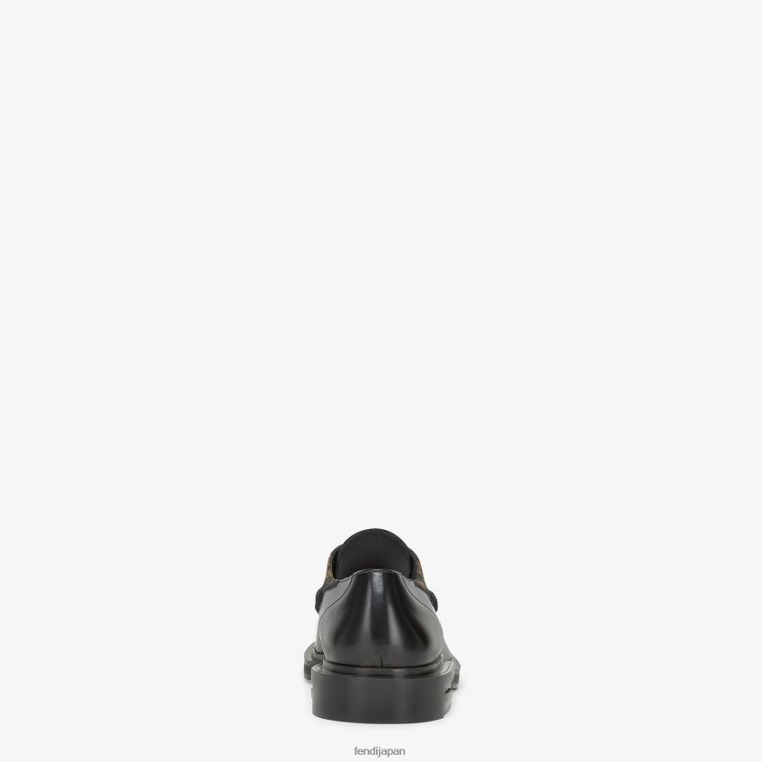 jp Fendi 男性 レザーレースアップ 黒 20L42T2243 靴