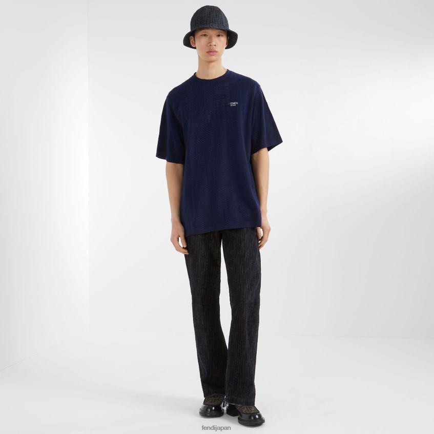 jp Fendi 男性 レザーレースアップ 黒 20L42T2243 靴