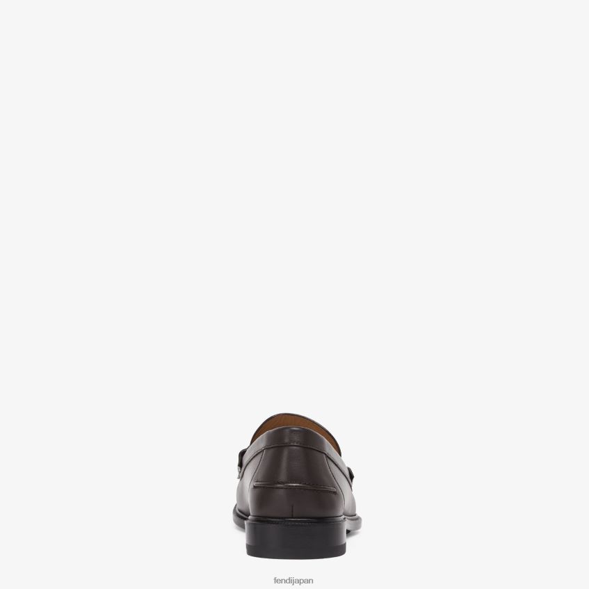 jp Fendi 男性 レザーローファー 茶色 20L42T2247 靴