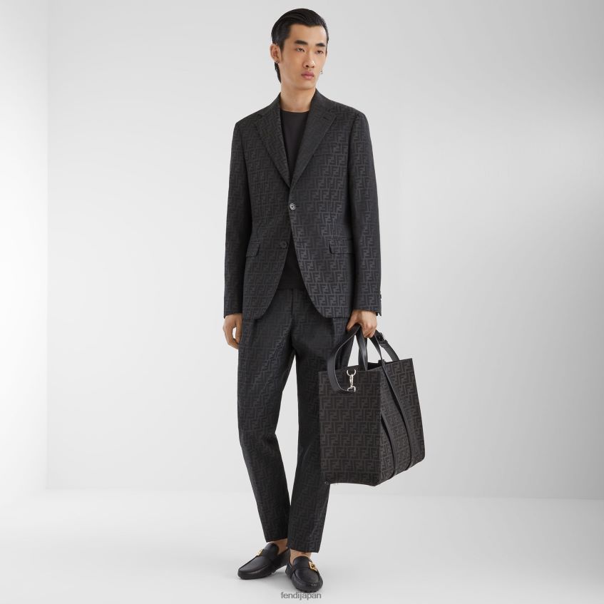 jp Fendi 男性 革製ドライバー 黒 20L42T2249 靴