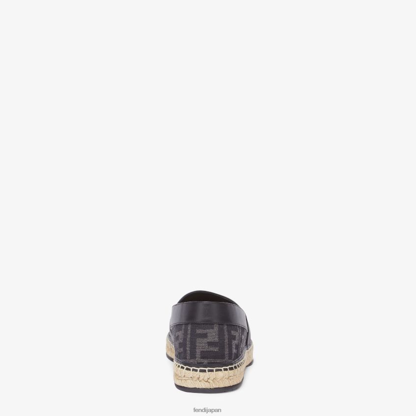 jp Fendi 男性 布製エスパドリーユ 黒 20L42T2257 靴